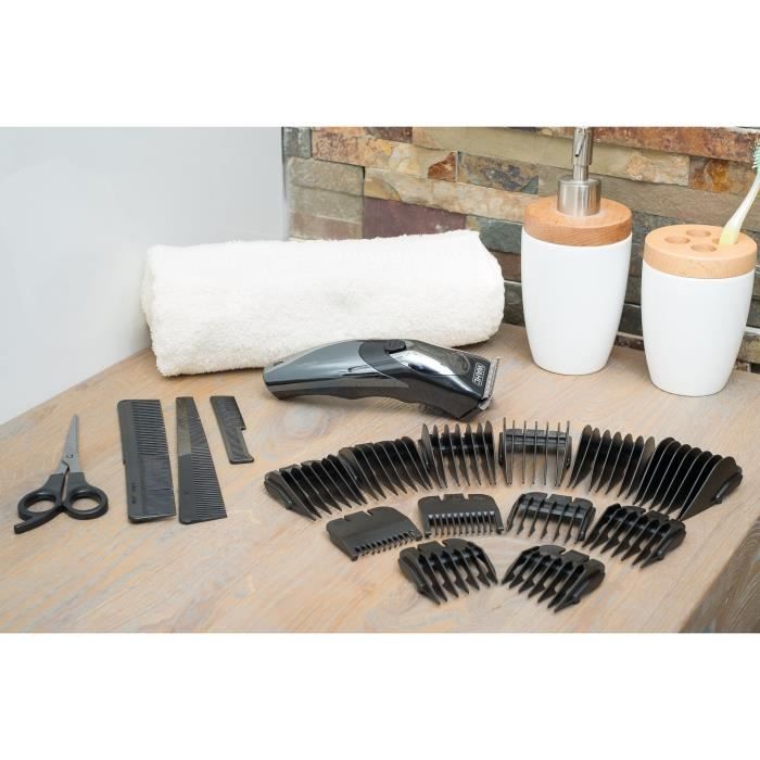 Hair and beard trimmer - WAHL - HAIRCUT & BEARD - 3.5 W - 10 combs - Autonomy: 40 min - Black