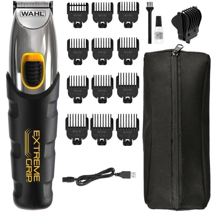 Beard trimmer - WAHL - Extreme Grip - 240 V - 240 min - Black / Orange