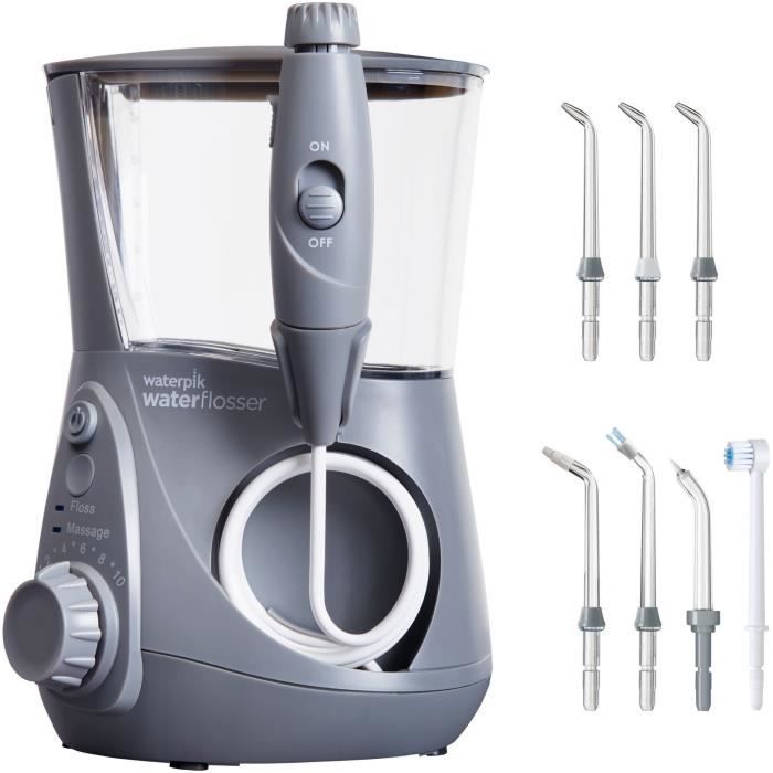 Waterpik WP-667 Ultra Professional Dental Jet - Grey - 10 Pressure Levels - 7 Tips Included