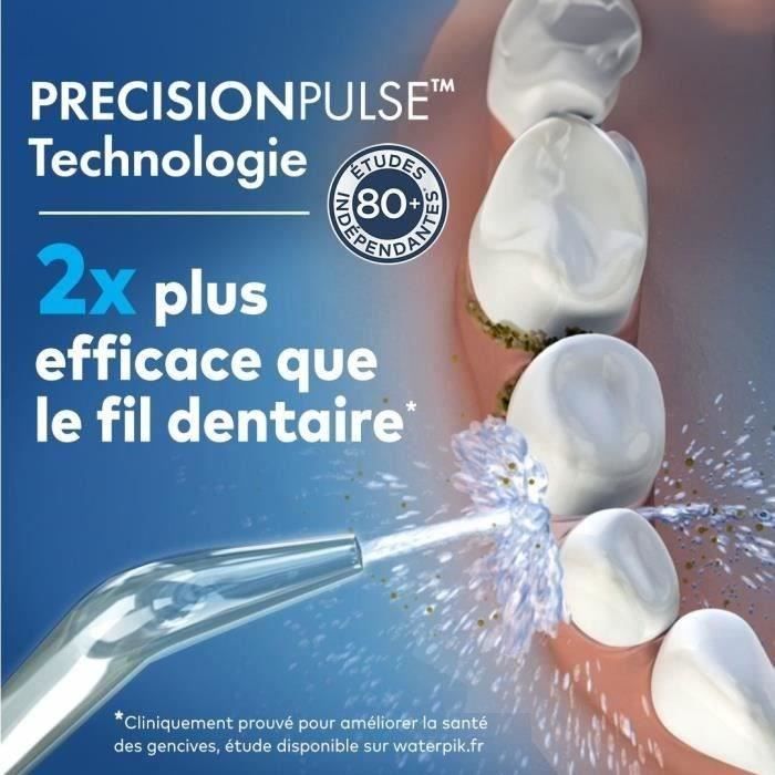 Waterpik WF-20 Pulse, Cordless Water Flosser, UFSBD Recommended, Rechargeable Water Jet, Removes Plaque, White
