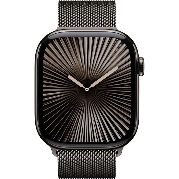 Apple Watch Series 10 GPS + Cellular - 46mm - Slate Titanium case - Slate Milanese Loop strap - M/L