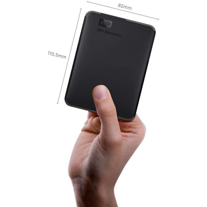 WESTERN DIGITAL Elements Portable External Hard Drive 5 TB Black