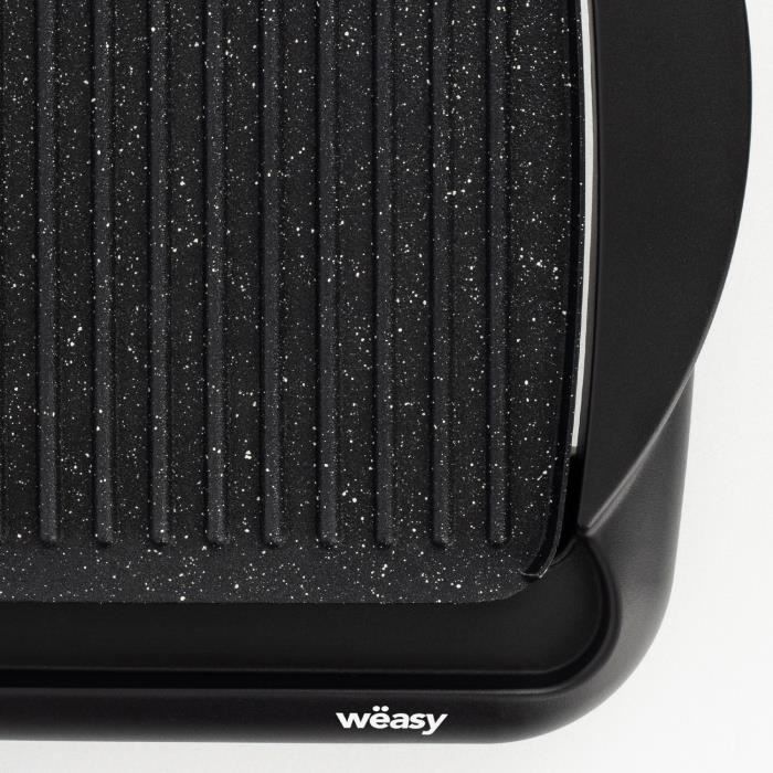 WEASY STO52 ELECTRIC PANCHA 2000W - Stone effect plate - 52x27cm - Adjustable temperature - Anti -adhesive Revetement - Removable tank