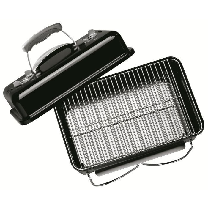 WEBER Charcoal Go-Anywhere Charcoal Charcoal Grill - Chrome Steel - Black