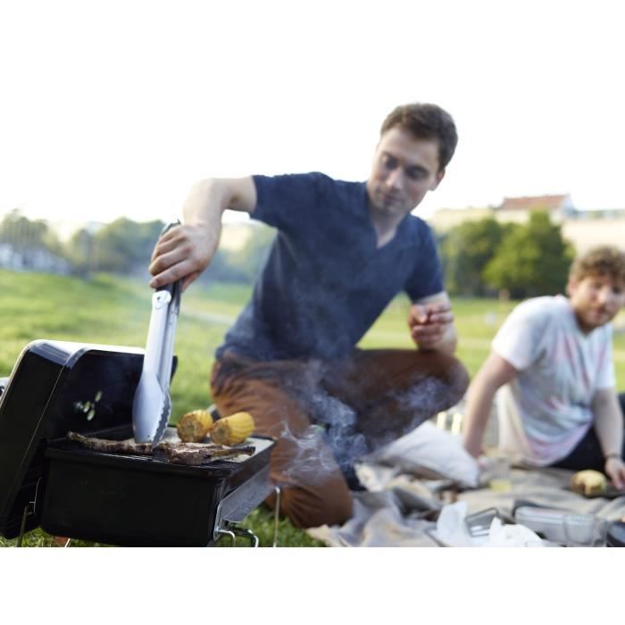 WEBER Charcoal Go-Anywhere Charcoal Charcoal Grill - Chrome Steel - Black