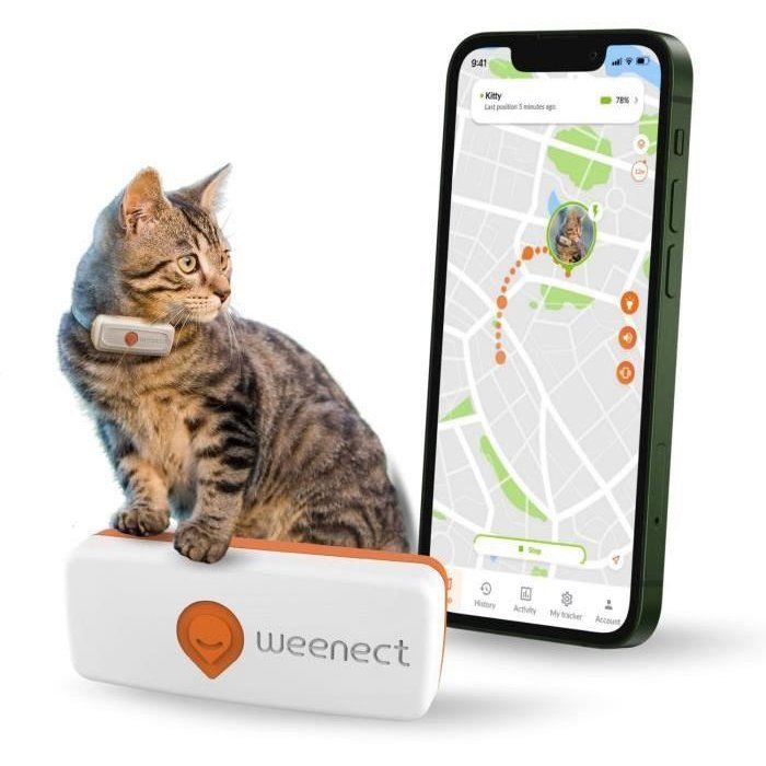 GPS tracker for chat - Weenect XS (White Edition 2023)
