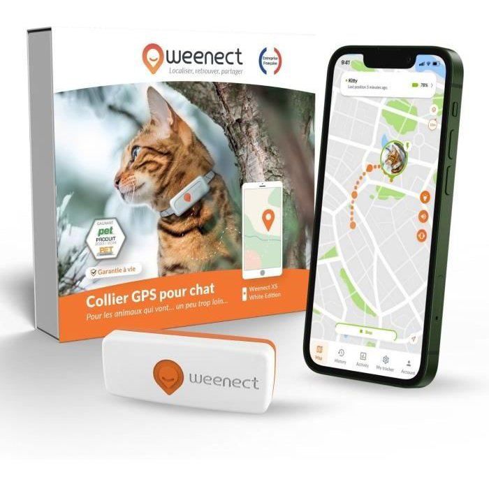 GPS tracker for chat - Weenect XS (White Edition 2023)