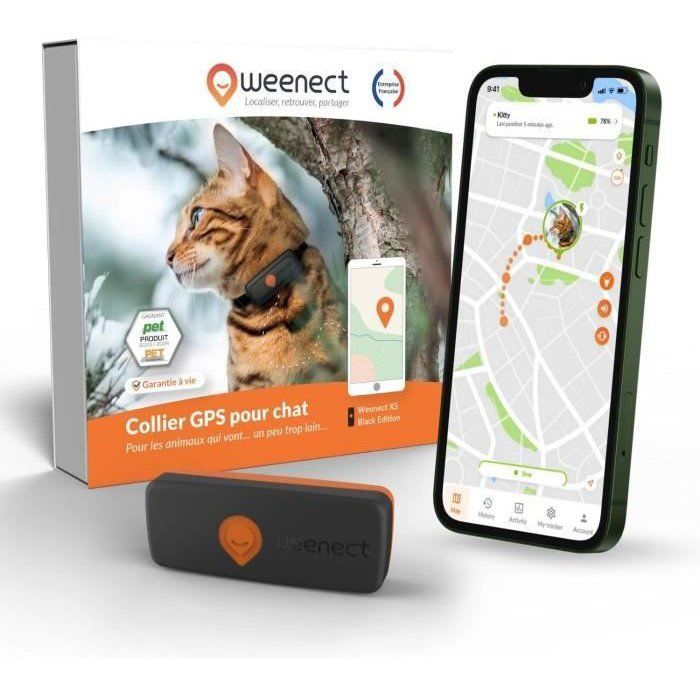 GPS tracker for chat - Weenect XS (Black Edition 2023)