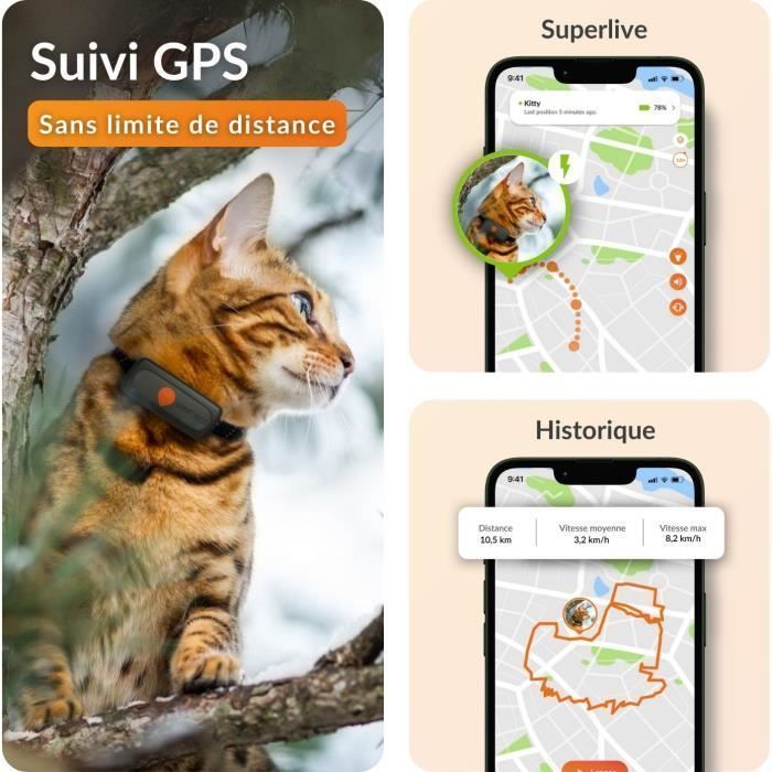 GPS tracker for chat - Weenect XS (Black Edition 2023)