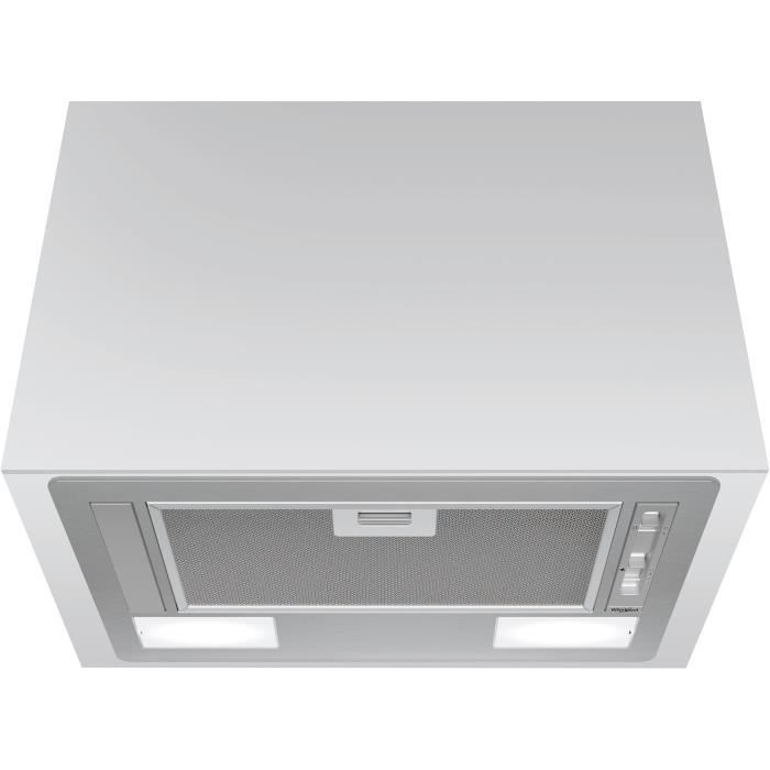 WHIRLPOOL WCT64FLSX Built-in hood - 332 m3 air / h max - 64 dB max - 3 speeds - L 53 cm - stainless steel
