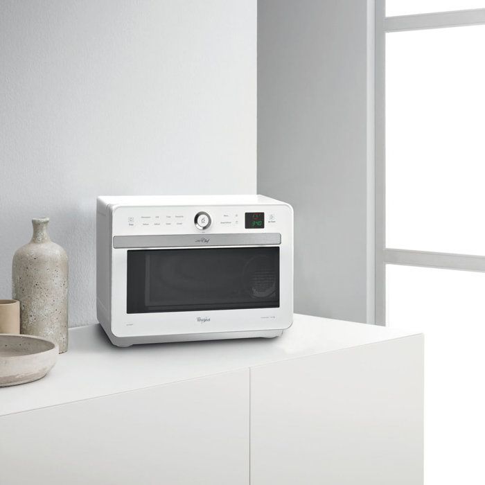 Whirlpool JT469WH - Chef's jet microwave - 33 L - 6th SENSE COMBI CRISP Steam - Stainless steel cavity - turntable 36 cm - White