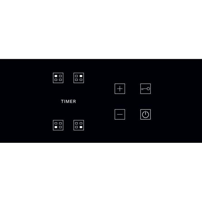 WHIRLPOOL AKT8090NE Glass Ceramic hob - 4 areas - 6200W - L58 x D51cm - Glass coating - Black