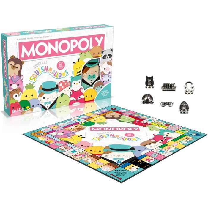 Monopoly Squishmallows - Board game - WINNING MOVES - Monopoly with Squishmallows plush toys.