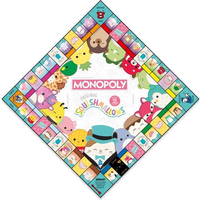 Monopoly Squishmallows - Board game - WINNING MOVES - Monopoly with Squishmallows plush toys.