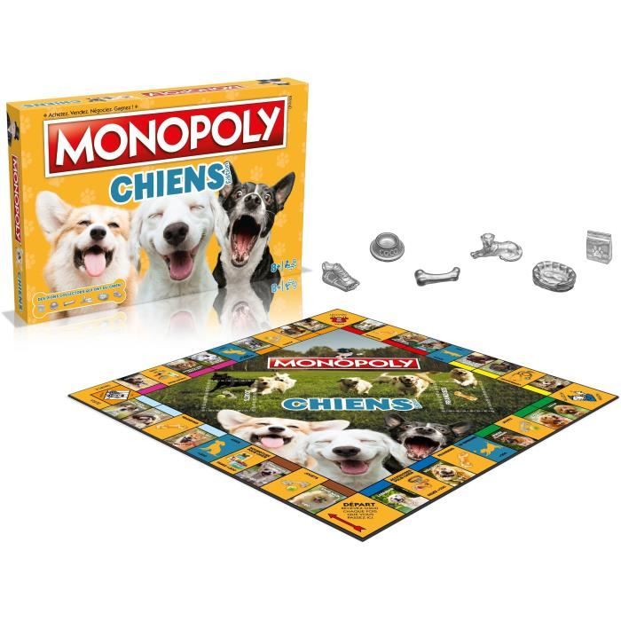 Monopoly Dogs - Board Game - WINNING MOVES - Monopoly featuring dogs of different breeds.