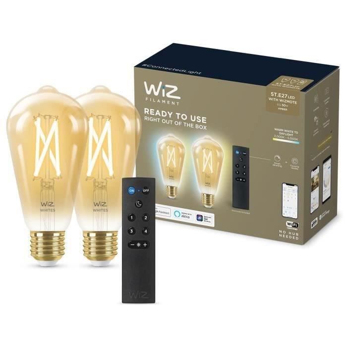 WIZ 2 Wiz 2 Starter Kit Connected Bulbs White Variable E27 50W + Nomadic remote control Light variator