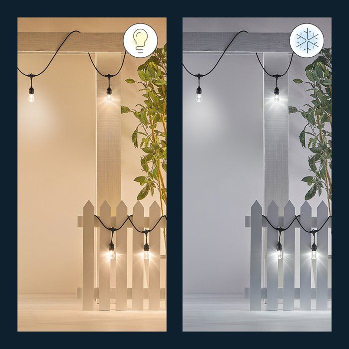 Wiz 15m connected garland outdoors