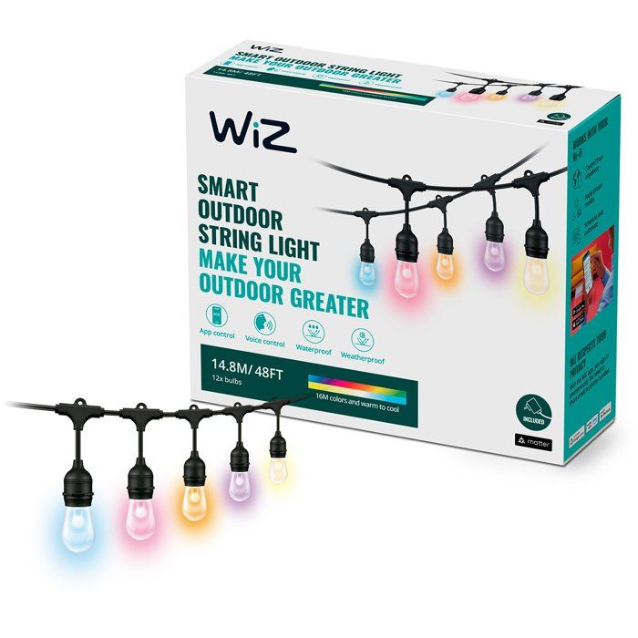 Wiz 15m connected garland outdoors
