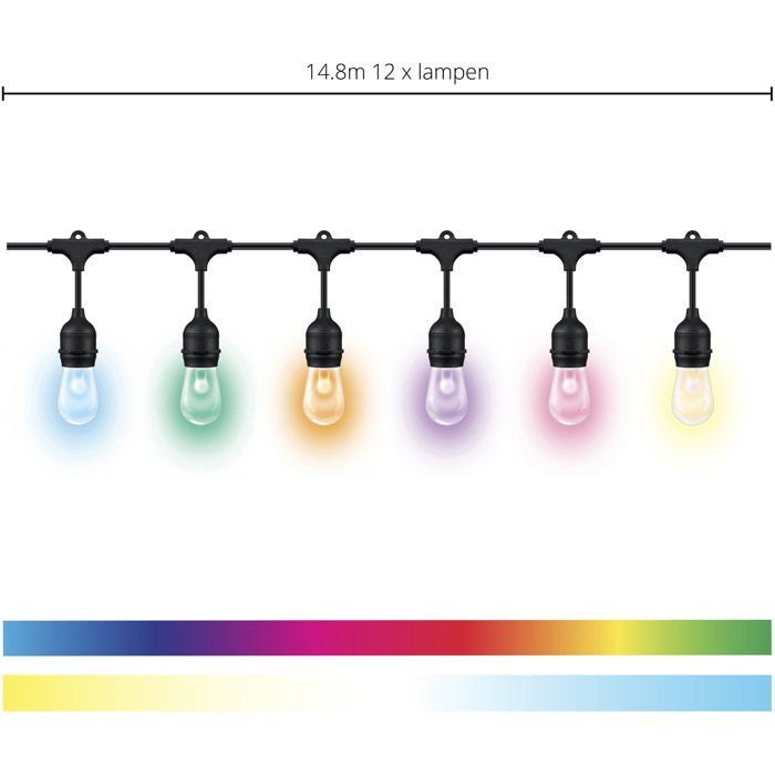 Wiz 15m connected garland outdoors