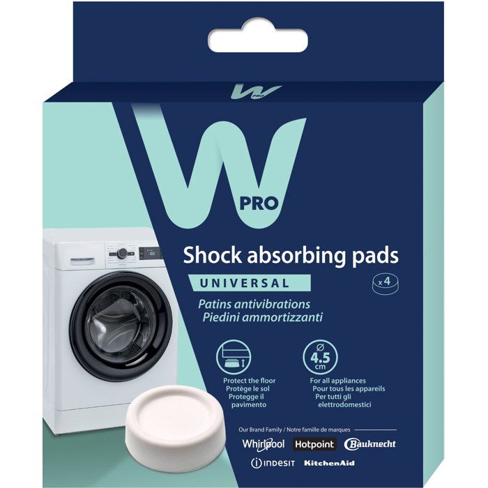 Anti-vibration pads - WPRO - SHA024 - Reduces noise - Protects floors - 4-pack