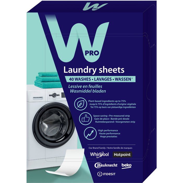 Laundry Sheets - WPRO - LDS025 - Eco-Friendly - Compact - Cold Wash