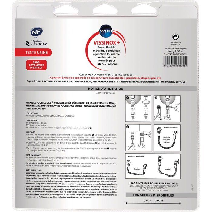 VISSINOX TBV150 + Propane Butane Gas - Unlimited