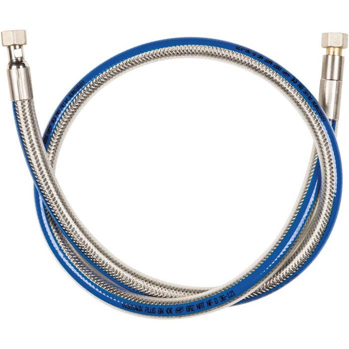 Stainless Steel Gas Hose - WPRO - TNV150 - Natural Gas - Anti-Kink - 1.5 m