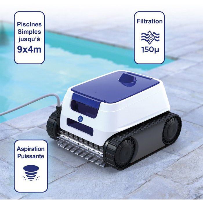 Robot Pool GRE ER 230 - Maintenance background, walls and water lines - Buried pool or above -ground Rigid wall 9x4m - Automy 2h