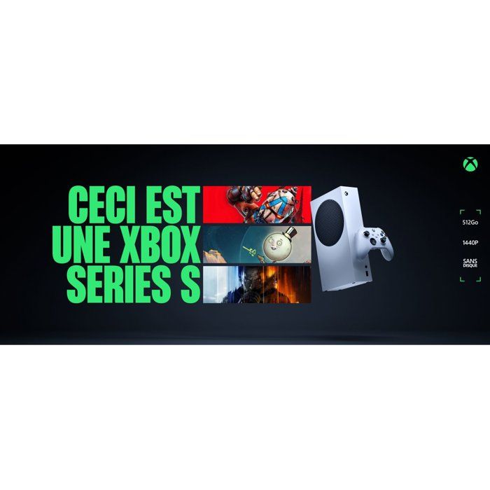 Xbox Series S console - 512 GB SSD - 100% digital - 4K compatible
