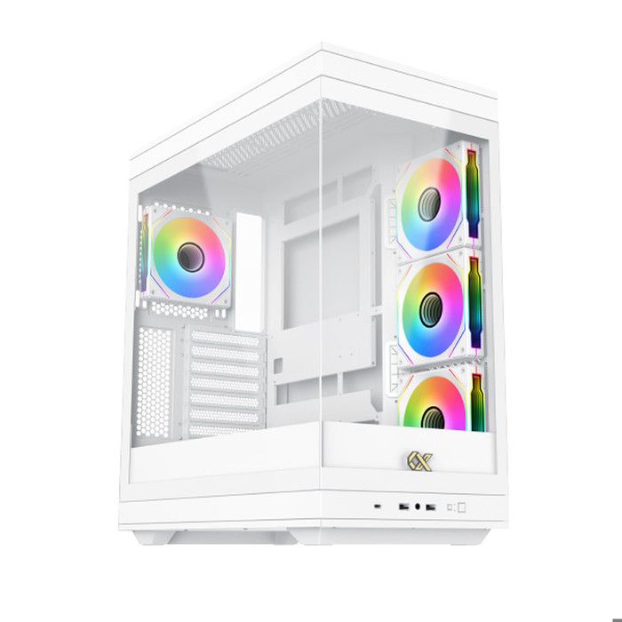 PC Case - XIGMATEK - META Arctic - Mid Tower - E-ATX - Tempered Glass - ARGB - White