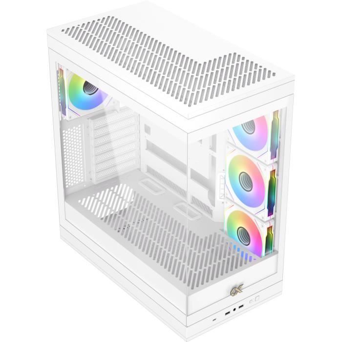 PC Case - XIGMATEK - META Arctic - Mid Tower - E-ATX - Tempered Glass - ARGB - White