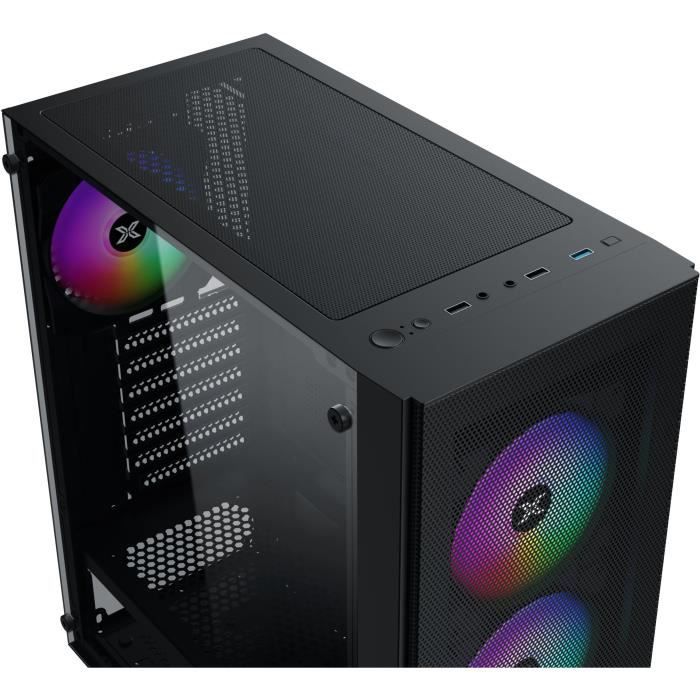 Mid-Tower PC Case without PSU - XIGMATEK HERO II Air 3F (Black) - ATX/Micro ATX - 3x120mm FRGB - Mesh - USB 3.0/2.0