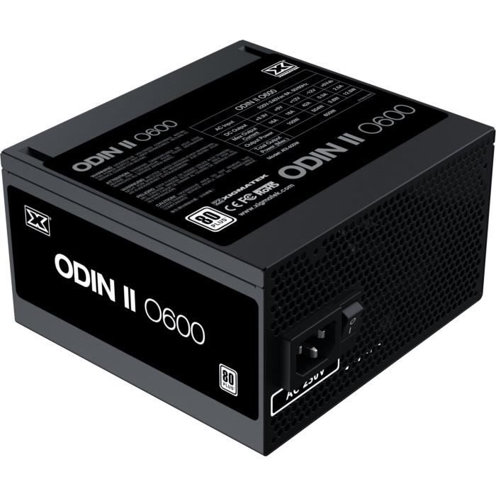PC Power Supply - XIGMATEK - Odin II O600 - 600W - 80Plus - Non-Modular - 120mm Fan - Black