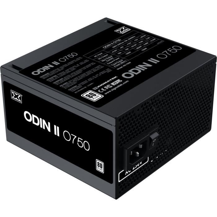 PC Power Supply - XIGMATEK - Odin II O750 - 750W - 80Plus - Non-Modular - 120mm Fan - Black