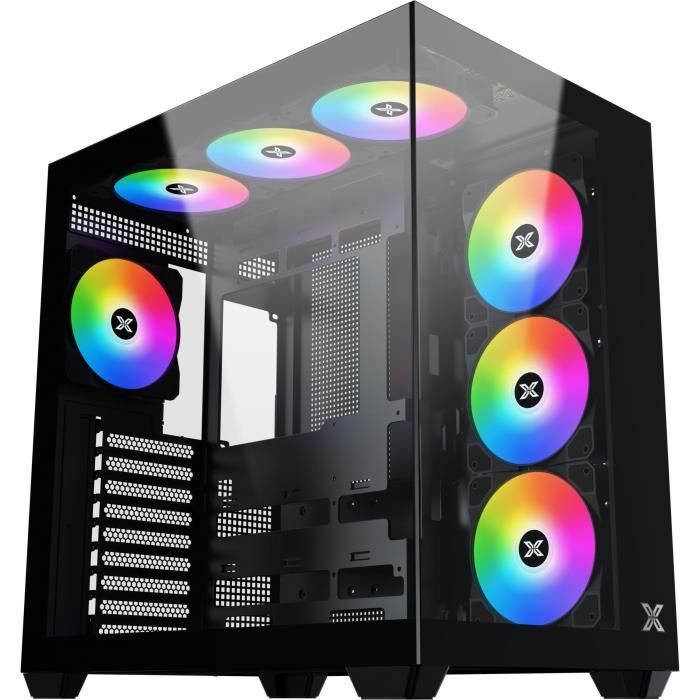 PC Case - XIGMATEK - Aqua V AIR - Cube - ATX - Tempered Glass - ARGB - Black