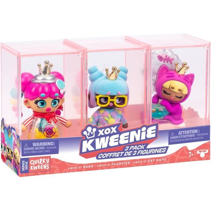 Doll Pack - XOX KWEENIE - Quirky Series - 13 cm - 3 dolls included - Unique finishes