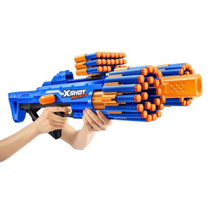 Rapid Fire Blaster - ZURU - XSHOT Insanity Berzerko - Rotating Barrel Blaster with 8 Darts and Rapid Fire up to 27 Meters
