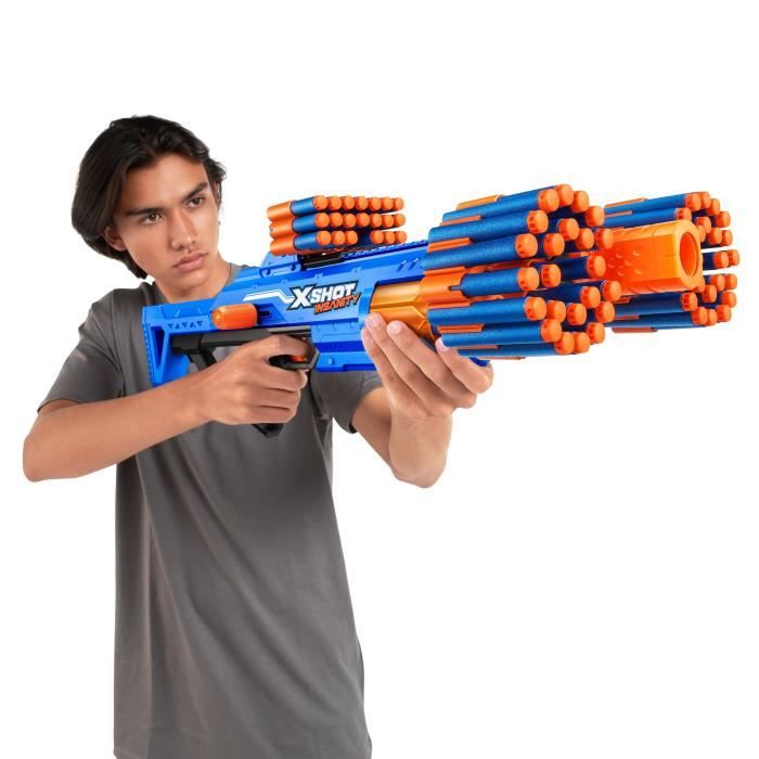 Rapid Fire Blaster - ZURU - XSHOT Insanity Berzerko - Rotating Barrel Blaster with 8 Darts and Rapid Fire up to 27 Meters