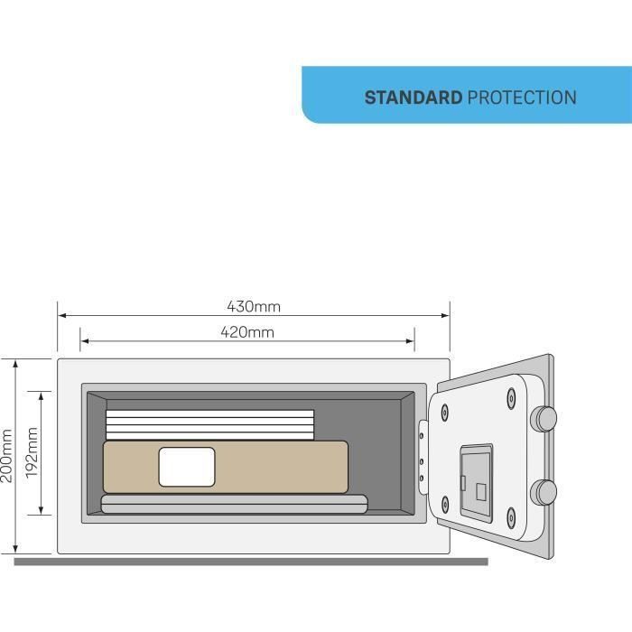 Electronic Safe - YALE - YLV/200/DB2 - Laptop Size, 24L - 20x43x35 cm