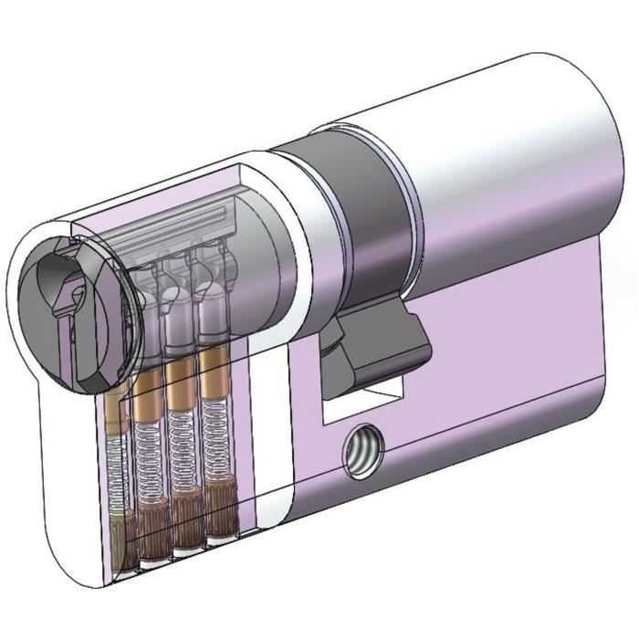 YALE Lock Cylinder - For Exterior Door / Entrance - 5 Pins - 3 Keys - 30 x 40 mm
