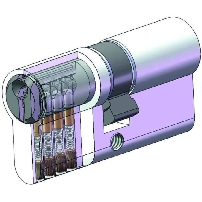 YALE Lock Cylinder - For Exterior Door / Entrance - 5 Pins - 3 Keys - 40 x 50 mm