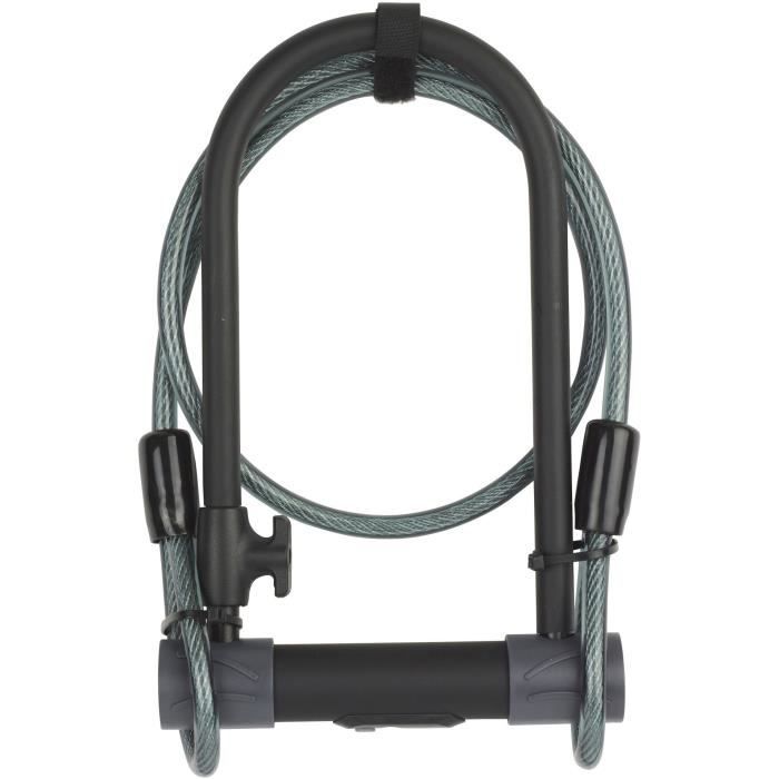 YALE U Security Lock - Sold Secure Silver Certified + Cable - For Bike, ATV - 230 x 115 x 13 mm
