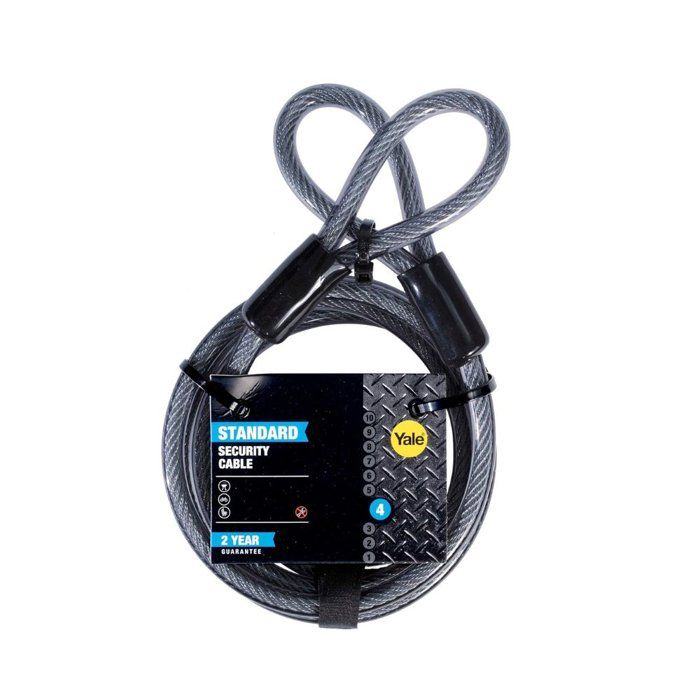 YALE Anti-Theft Spiral Cable with 2 Loops - For Bike, MTB - 220 cm x 12 mm