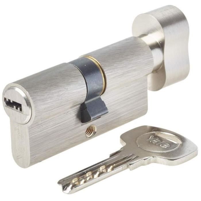YALE Knob Lock Cylinder - For Exterior / Entrance Door - 6 Pins - 4 Keys - 30 x 30 mm