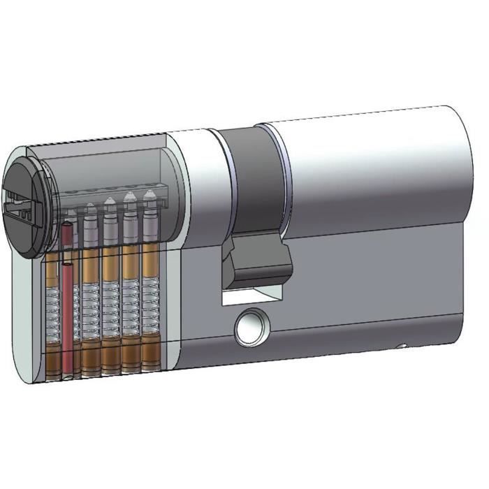 YALE Releasable Lock Cylinder - For Exterior / Entrance Door - 6 Pins - 4 Keys - 40 x 50 mm