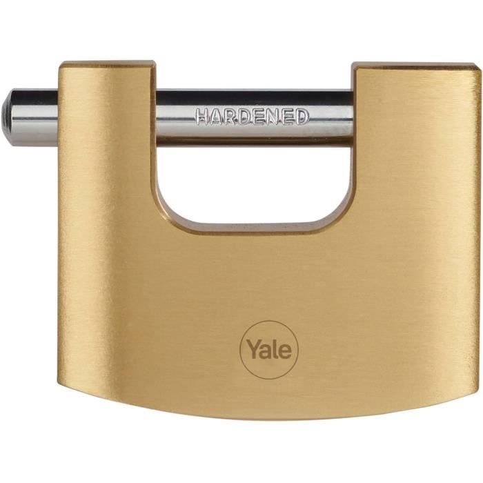 YALE Y114B/70/113/1 brass safety padlock - hardened steel shackle - 3 keys