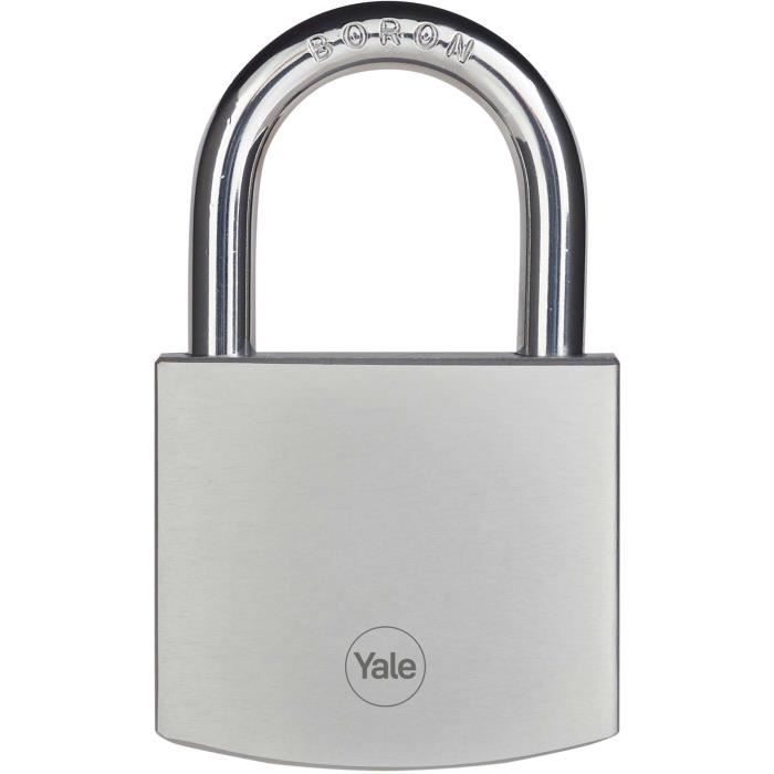 Brass Padlock - YALE - Y120DB/60/135/1 - Exterior - Chrome 60 mm - Anti Rust - High Weather Resistance