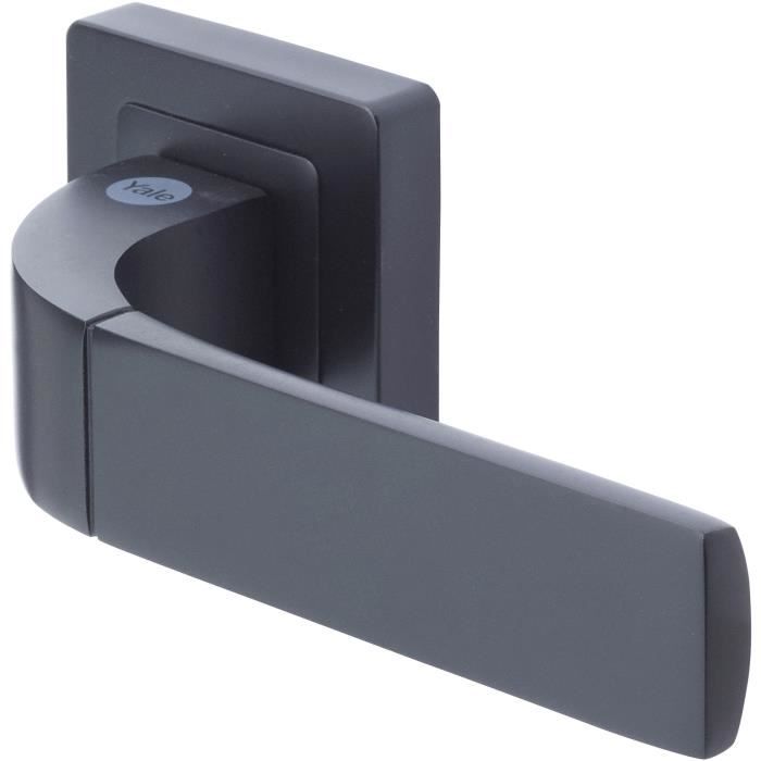YALE - YPP7-B-PC Door handle square 7 black YALE - Bologna model - key passage