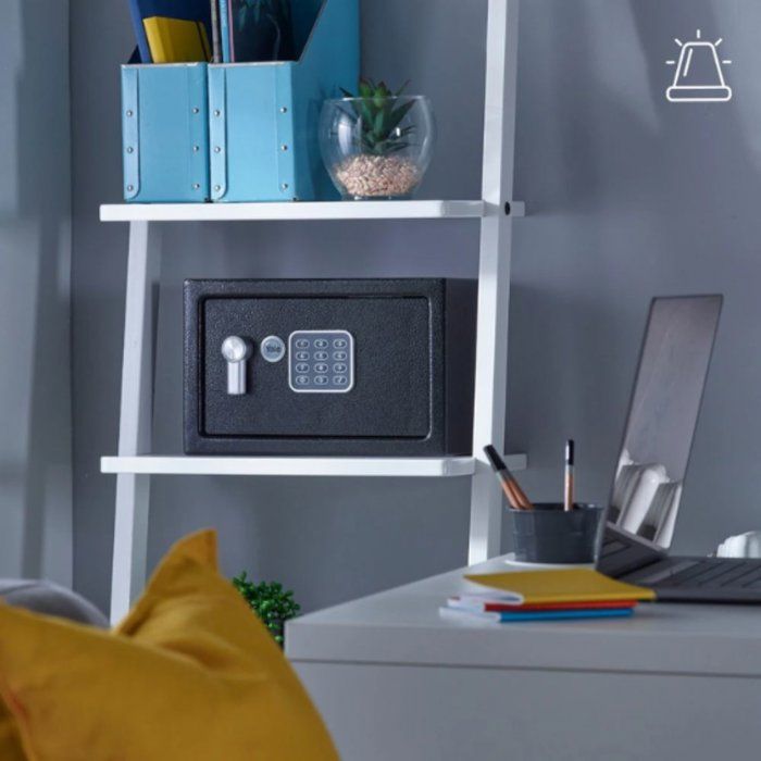 Electronic Safe with Alarm - YALE - YEC/200/DB2 - Small 8.6L - 130 dB Siren - 20x31x20cm