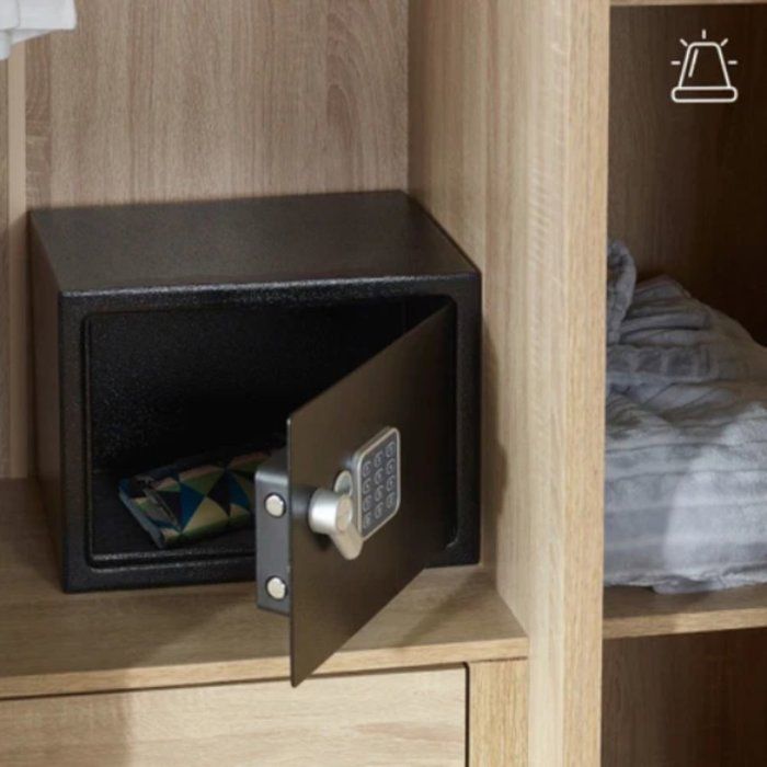 Electronic Safe with Alarm - YALE - YEC/200/DB2 - Small 8.6L - 130 dB Siren - 20x31x20cm